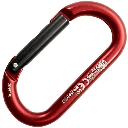 Kong Usa Oval, 105 mm Length, 16 mm Gate Opening, Aluminum Alloy, Red/Black 730L00RN0KK